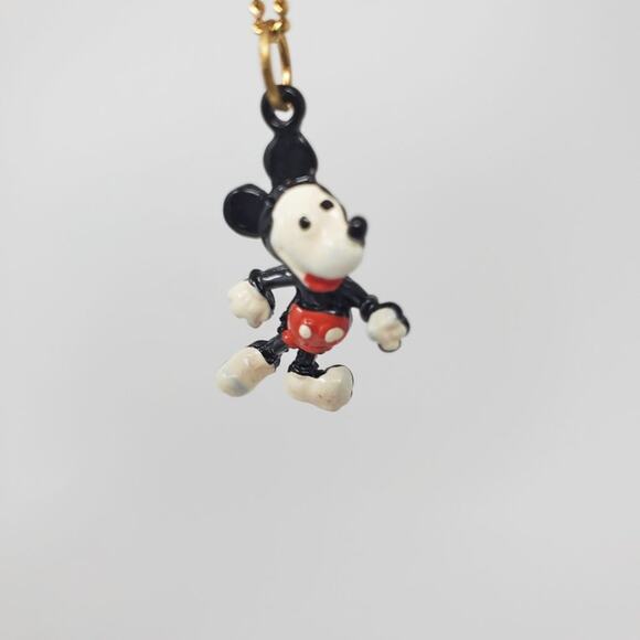 Vintage Disney Mickey 1960 Hand-Painted Plastic Necklace - Picture 2 of 10
